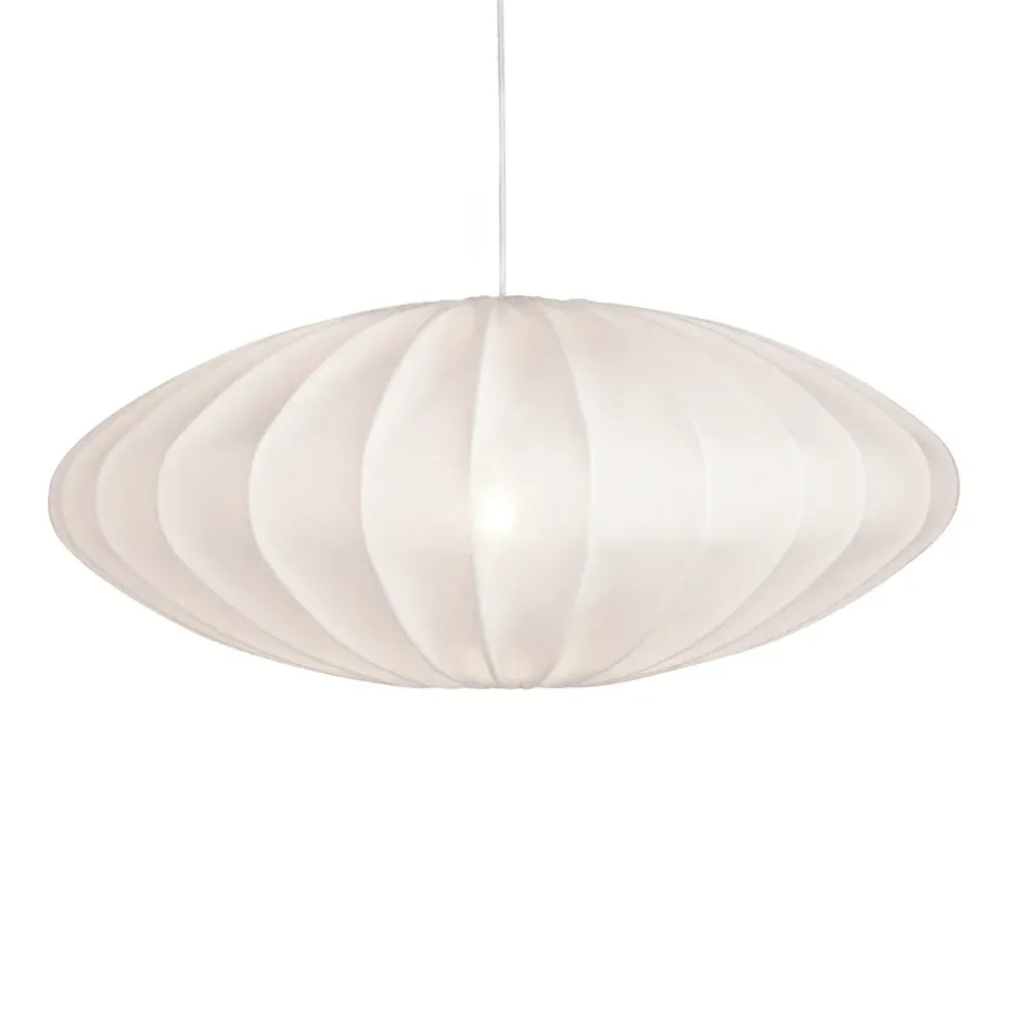 Abat-jour Ellipse 65 cm lin, Blanc