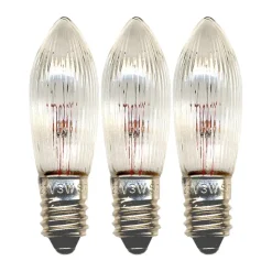 Ampoule Lit E10 lampe de réserve 34V Lot de 3, Clair, 3W