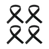 Anneaux de serviette Loop lot de 4, Noir anthracite