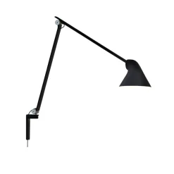 Applique murale NJP, Noir, bras long, LED, 3000k