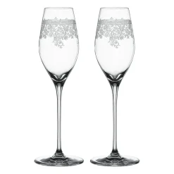 Arabesque Verre à champagne 30 cl Lot de 2, Transparent
