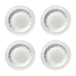 Assiette creuse Silhouette M Ø23,7 cm lot de 4, Blanc