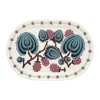 Assiette de service ovale Taika Sato 41 cm, Blanc-multicolore