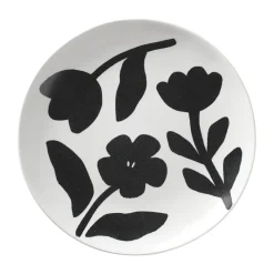 Assiette Flora Ø26 cm, Black-off white