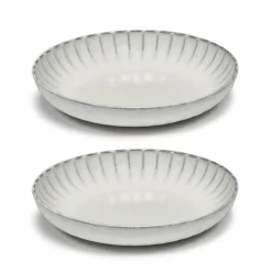 Assiette haute Inku M Ø21 cm, lot de 2., White