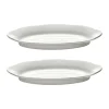 Assiette ovale creuse Silhouette S 10x18,5 cm lot de 2, Blanc