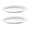 Assiette ovale creuse Silhouette L 21x30 cm lot de 2, Blanc