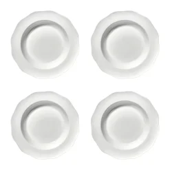 Assiette à pâtes Silhouette Ø22 cm lot de 4, Blanc
