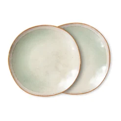 Assiette 70's 22cm lot de 2, Mist