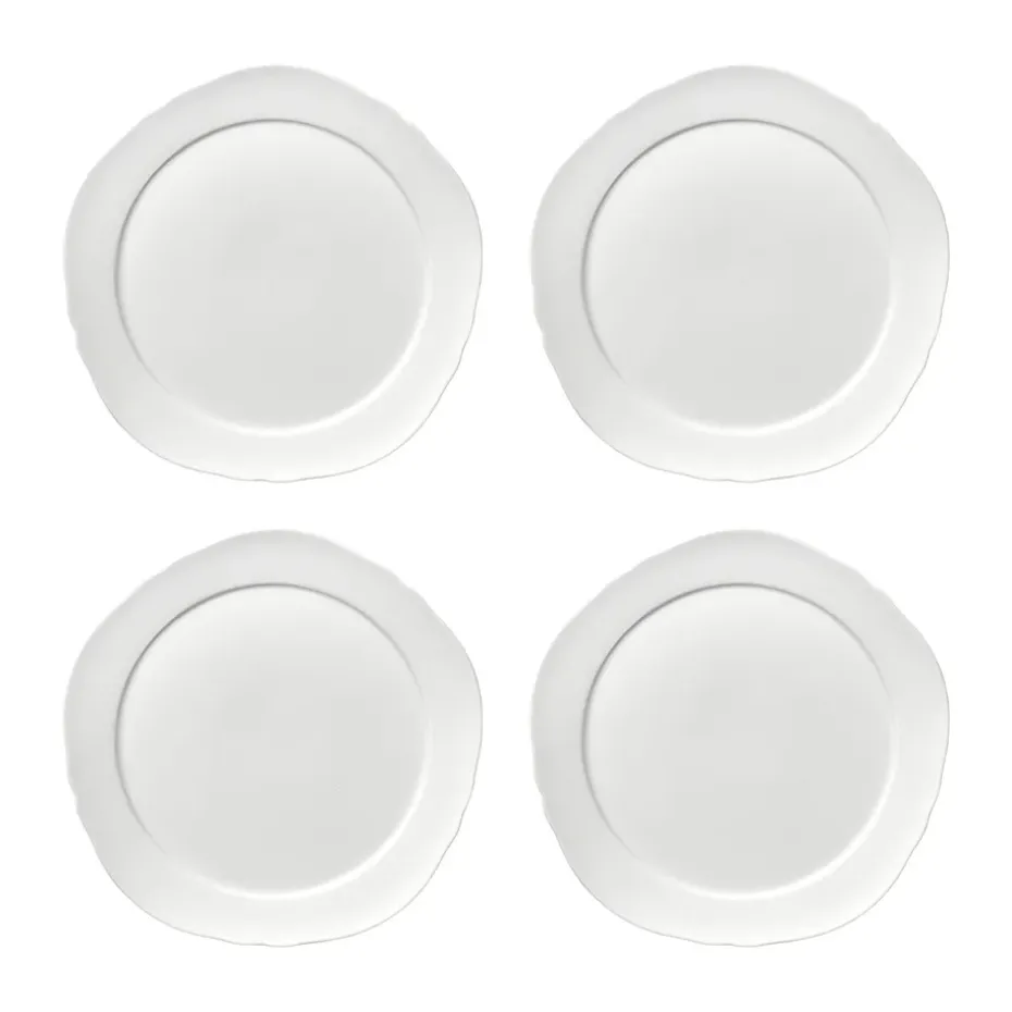 Assiette Silhouette M Ø23,5 cm lot de 4, Blanc