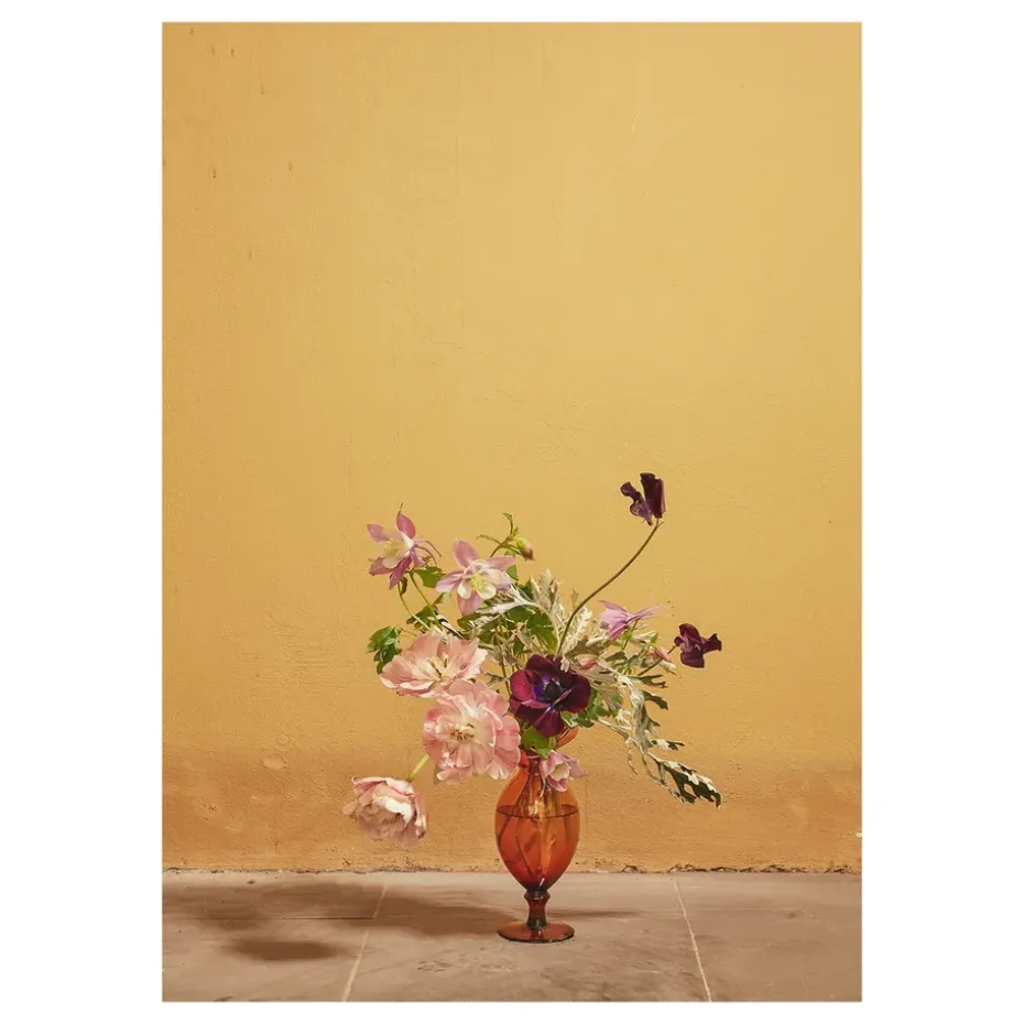 Blomst 02 poster Ocre, 50 x 70 cm