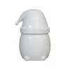 Bocal avec couvercle Eating Santa grand, Shiny white