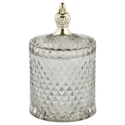 Bocal avec couvercle Miya Ø10,5cm, Gris clair