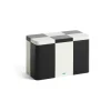 Bocal Tin Container medium, Black-off white