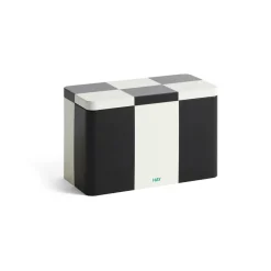 Bocal Tin Container medium, Black-off white