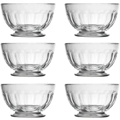 Bol à dessert Perigord sur pied 50 cl, lot de 6, Transparent