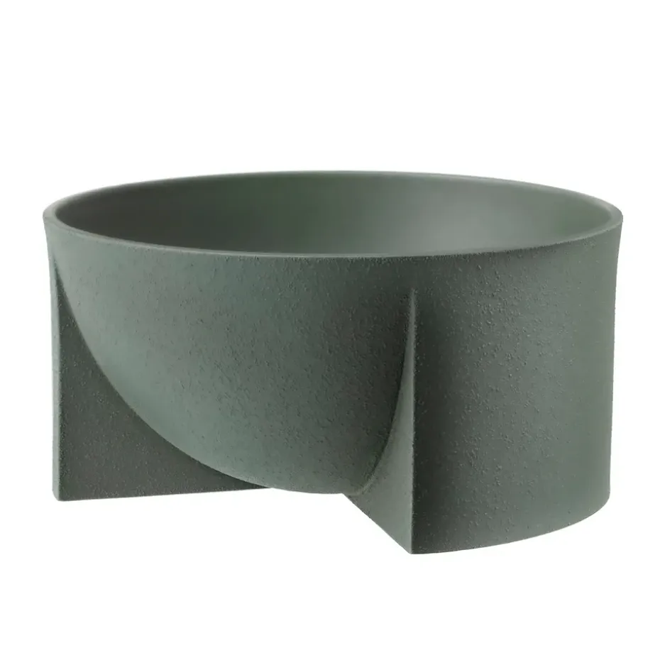 Bol en céramique Kuru 12x24cm, Vert mousse