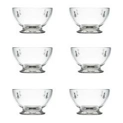 Bol en verre Abeille 60 cl, lot de 6, Transparent