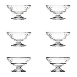 Bol en verre sur pied Abeille 20 cl, lot de 6, Transparent