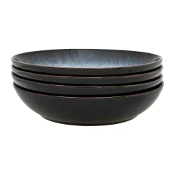 Bol à pâtes Halo 22cm Lot de 4, Bleu-gris-noir