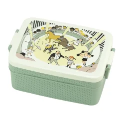 Boîte à déjeuner Pippi Cirkus 8x18,5 cm, Vert-blanc
