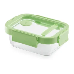 Boîte à lunch rectangulaire en verre Lékué 0,37 L, Vert