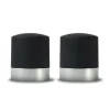 Bouchon pour bouteille de vin et champagne Axel Lot de 2, Noir-argent