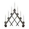 Bougeoir en bois Rut 7 43 cm, Marron