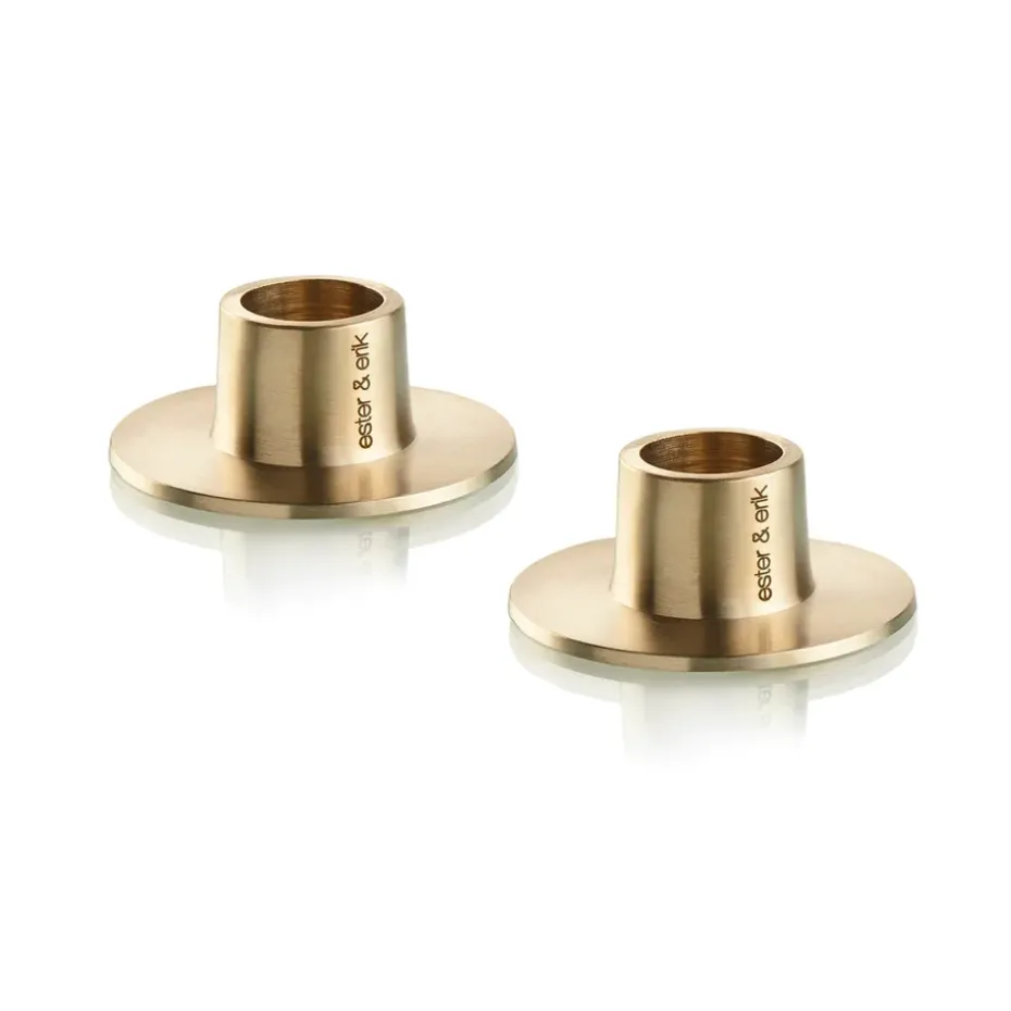 Bougeoir ester & erik mat Lot de 2, Or