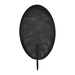 Bougeoir mural Boule avec plaque arrière, Noir