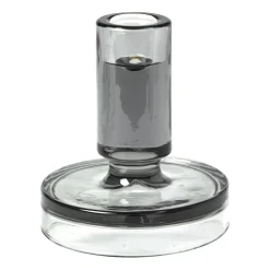 Bougeoir Petra smoked pearl dark grey, 11 cm