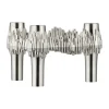 Bougeoir Quist STOFF, Chrome brossé
