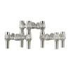 Bougeoir Quist STOFF, 3 pièces, Chrome brossé