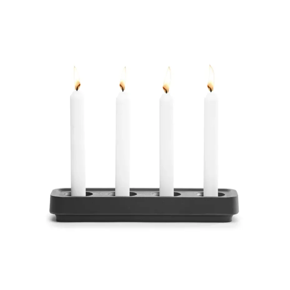 Bougeoir Stumpastaken noir, long