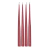 Bougie antique Atmosphere 32 cm, lot de 4, Rouge foncé