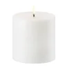 Bougie bloc Uyuni LED blanc Ø10,1 cm, 10 cm