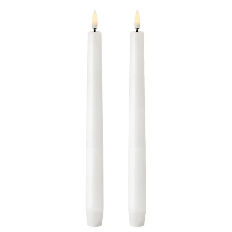 Bougie à chandelier Uyuni LED blanc Lot de 2, 25,2 cm
