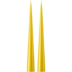 Bougie cônique ester & erik 37 cm Lot de 2 lacquées, Lemon drop 15-0