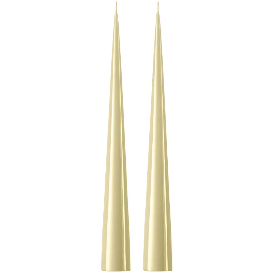 Bougie cônique ester & erik 37 cm Lot de 2 lacquées, Buttermilk 17-0