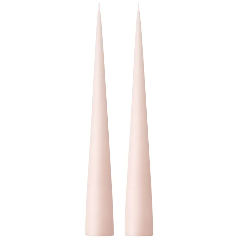 Bougie cônique ester & erik 37 cm Lot de 2 mat, Rosewater 51