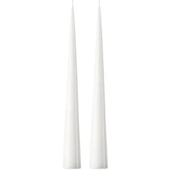 Bougie cônique ester & erik 37 cm Lot de 2 lacquées, Pure white 31-0