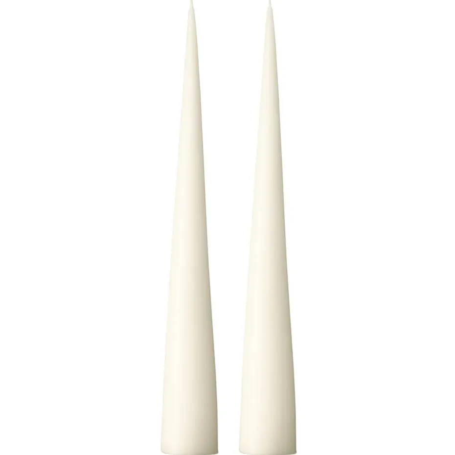 Bougie cônique ester & erik 37 cm Lot de 2 mat, Ivory 06