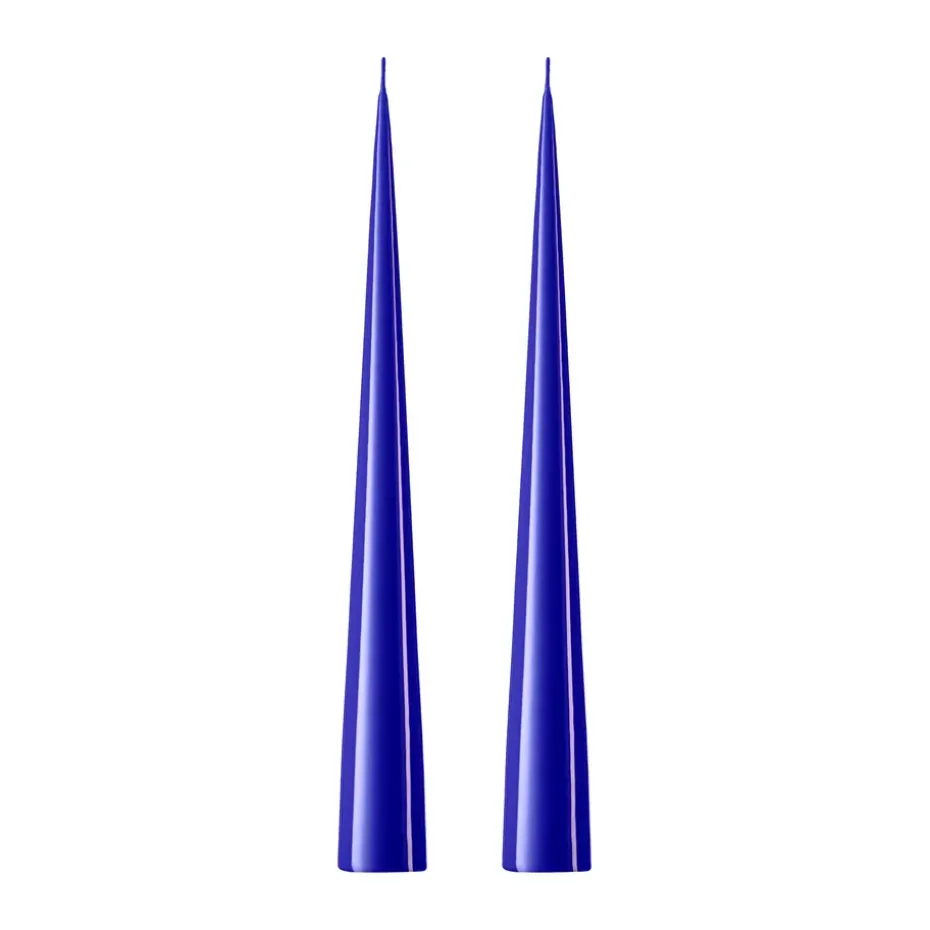 Bougie cônique ester & erik 37 cm Lot de 2 lacquées, Cornflower 48