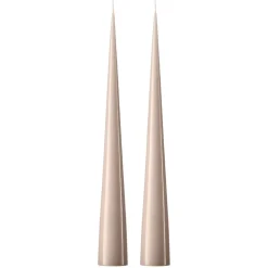 Bougie cônique ester & erik 37 cm Lot de 2 lacquées, Linen grey 22-0