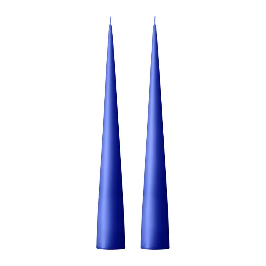 Bougie cônique ester & erik 37 cm Lot de 2 mat, Cornflower 48