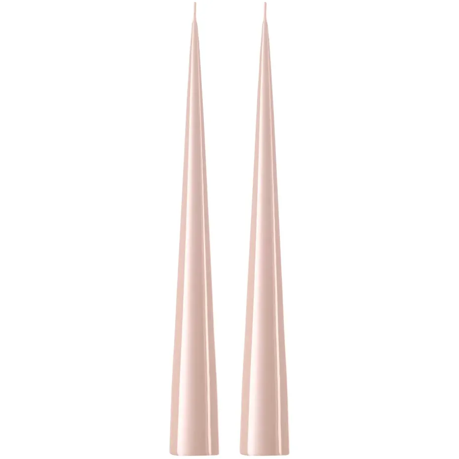 Bougie cônique ester & erik 37 cm Lot de 2 lacquées, Rosewater 51-0