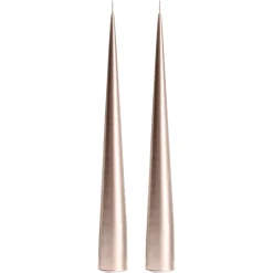 Bougie conique ester & erik 34 cm Lot de 2 métallique, Champagne 94