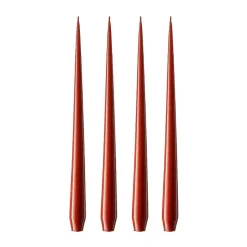 Bougie ester & erik Lot de 4 laquée, aged rust, 32 cm