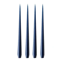 Bougie ester & erik Lot de 4 laquée, royal navy, 32 cm
