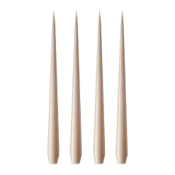 Bougie ester & erik Lot de 4 laquée, ice latte, 42 cm
